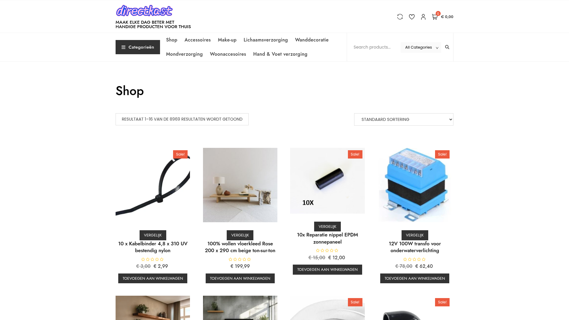Screenshot van directkast.com