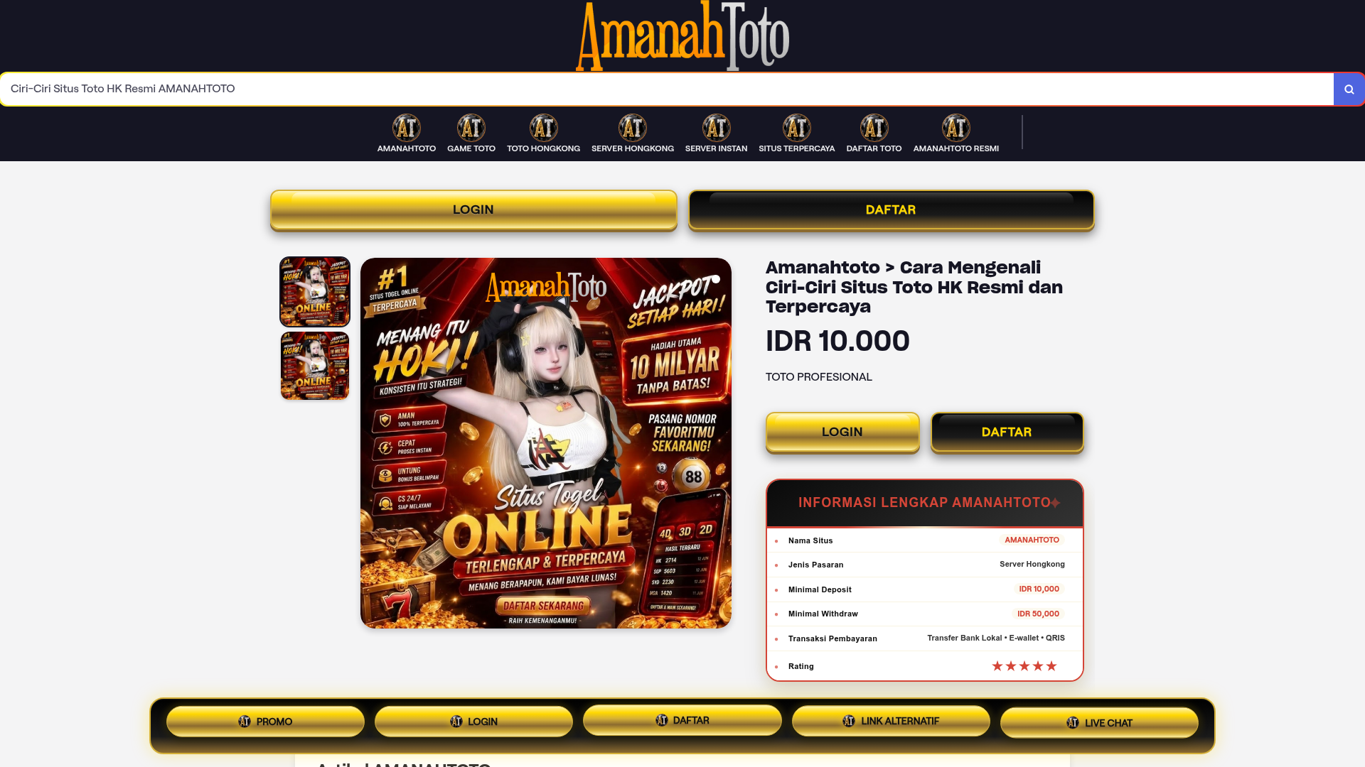 Screenshot van directprosport.com