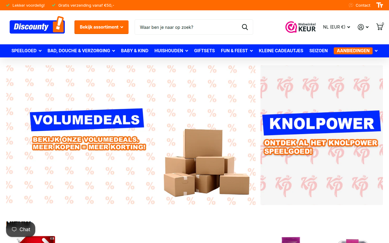 Screenshot van discounty.nl