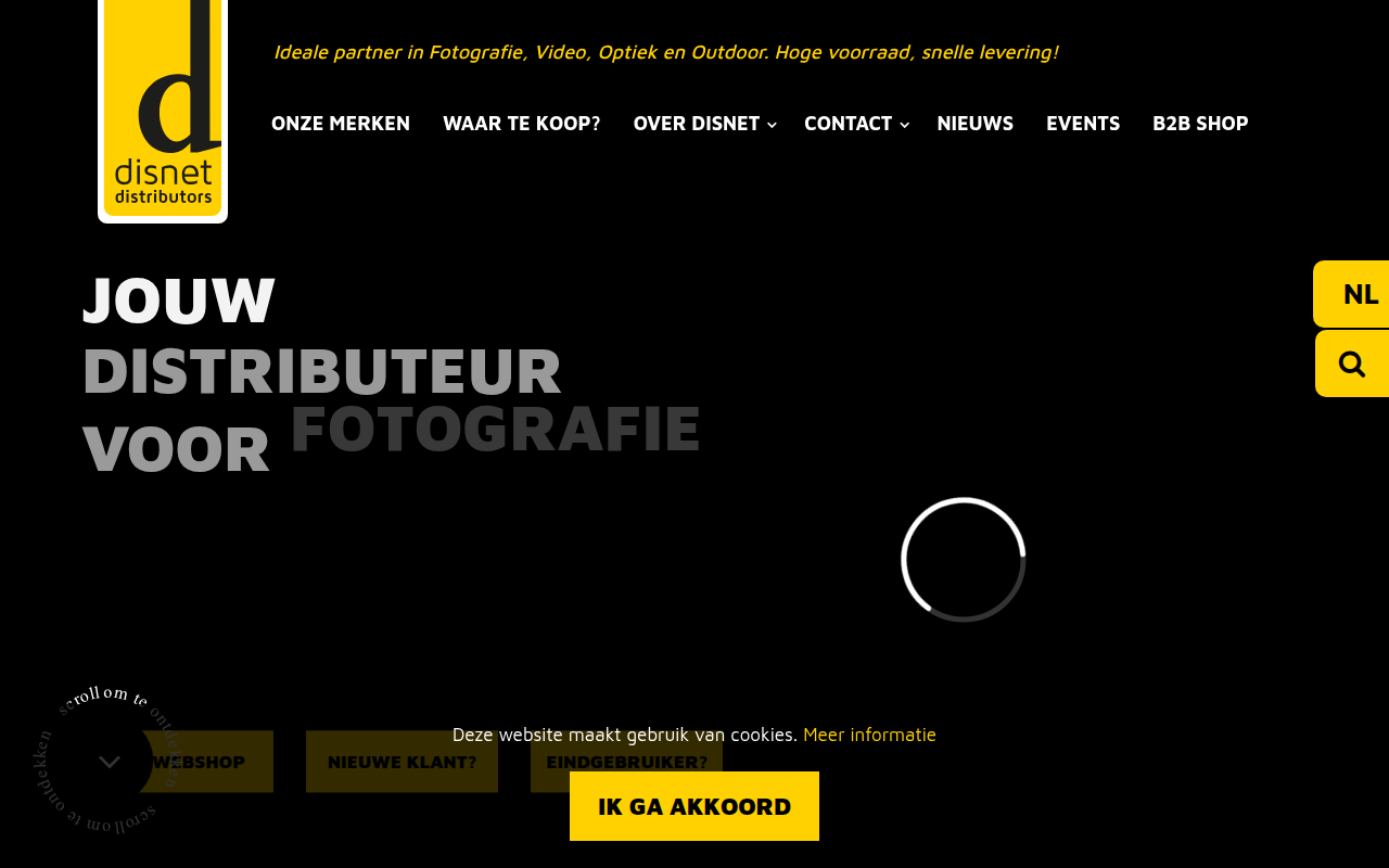 Screenshot van disnet.nl