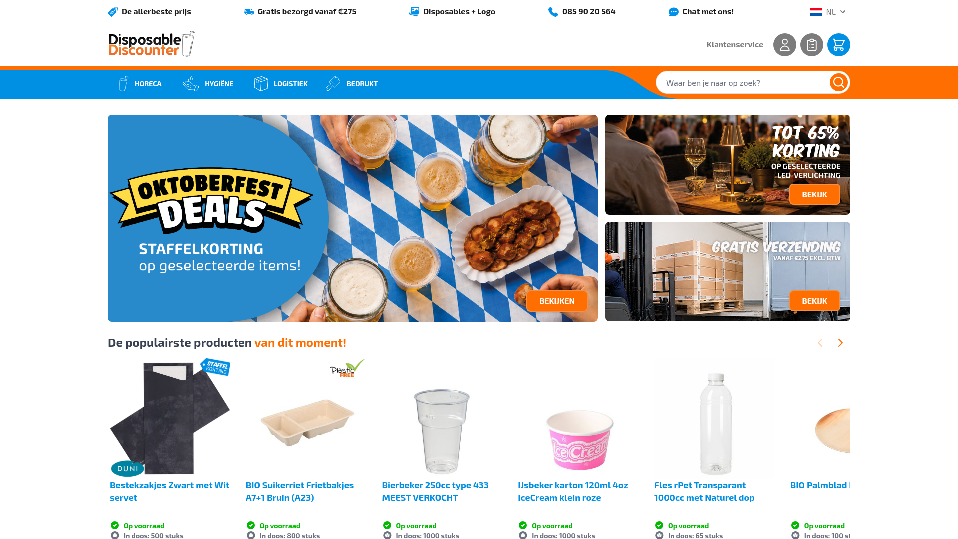 Screenshot van disposablediscounter.nl