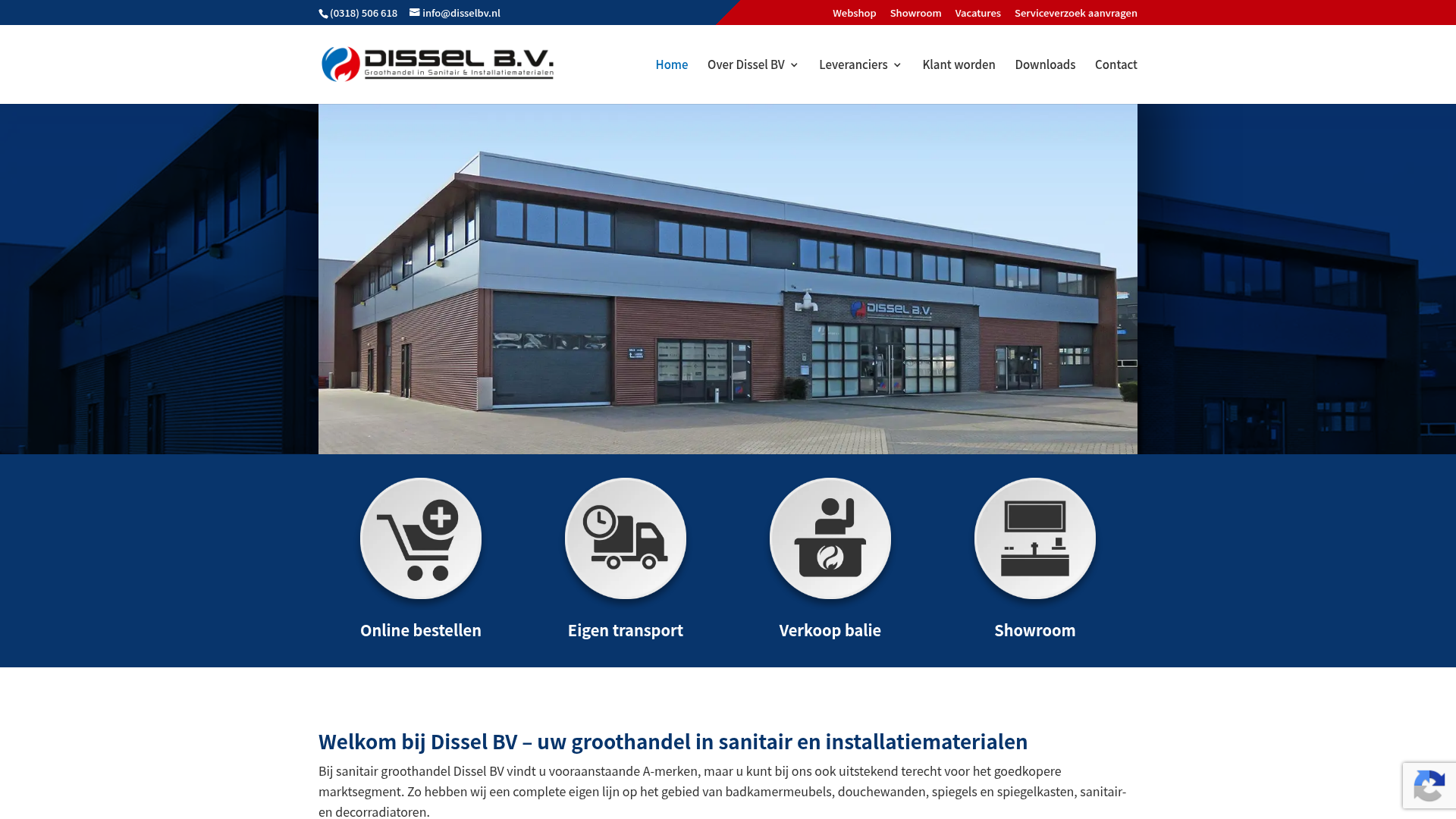 Screenshot van disselbv.nl