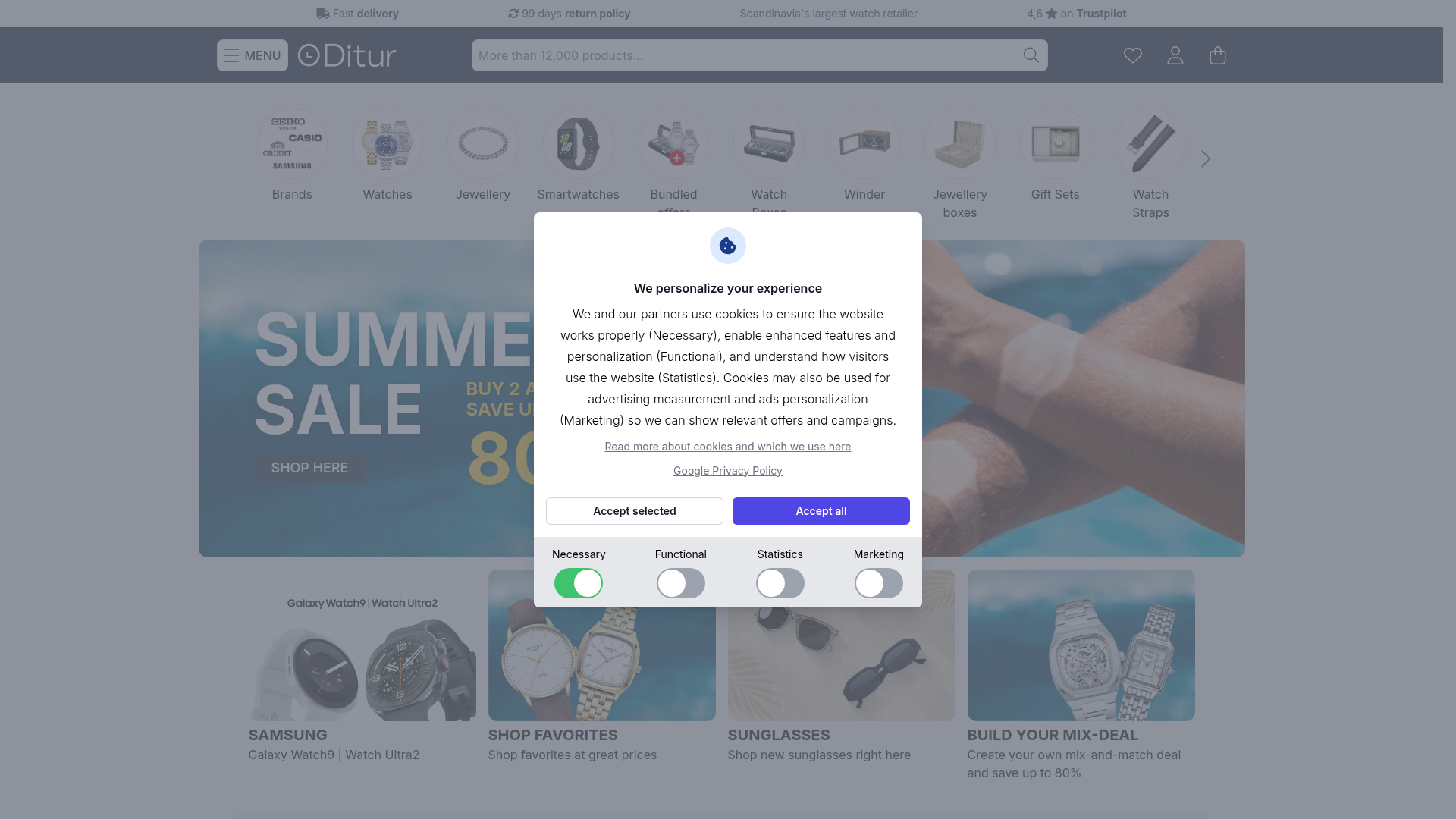 Screenshot van ditur.com