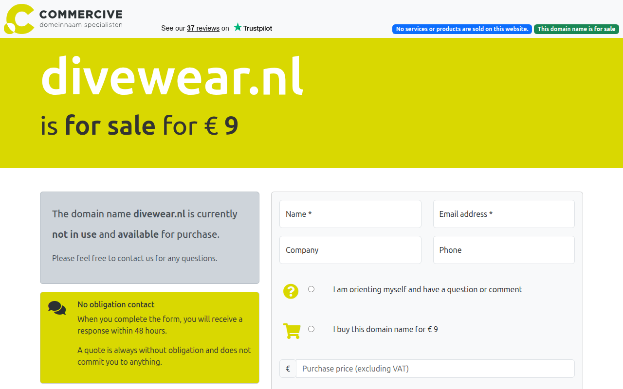 Screenshot van divewear.nl