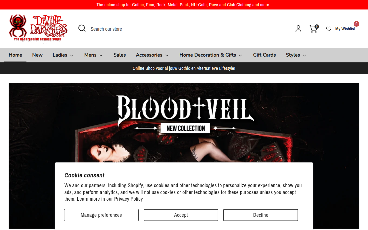 Screenshot van divine-darkness.com