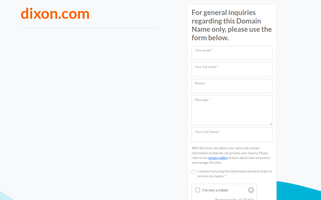 Screenshot van dixon.com