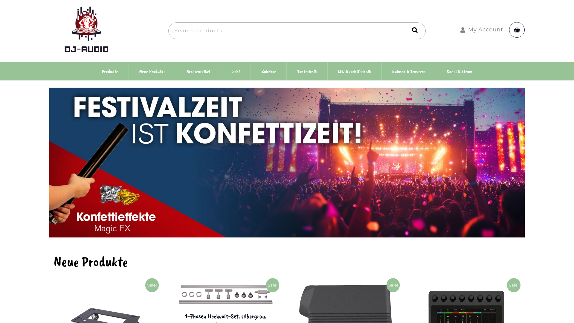 Screenshot van dj-audio.com