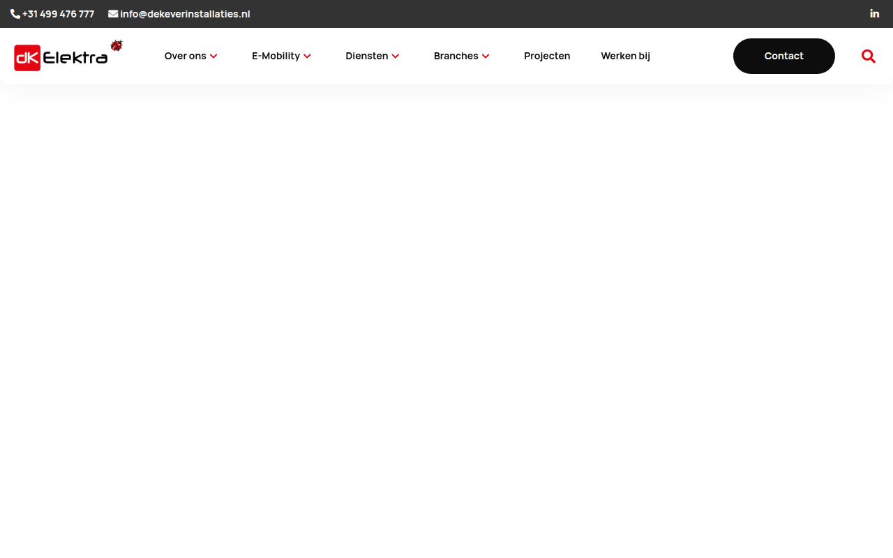 Screenshot van dkelektra.nl