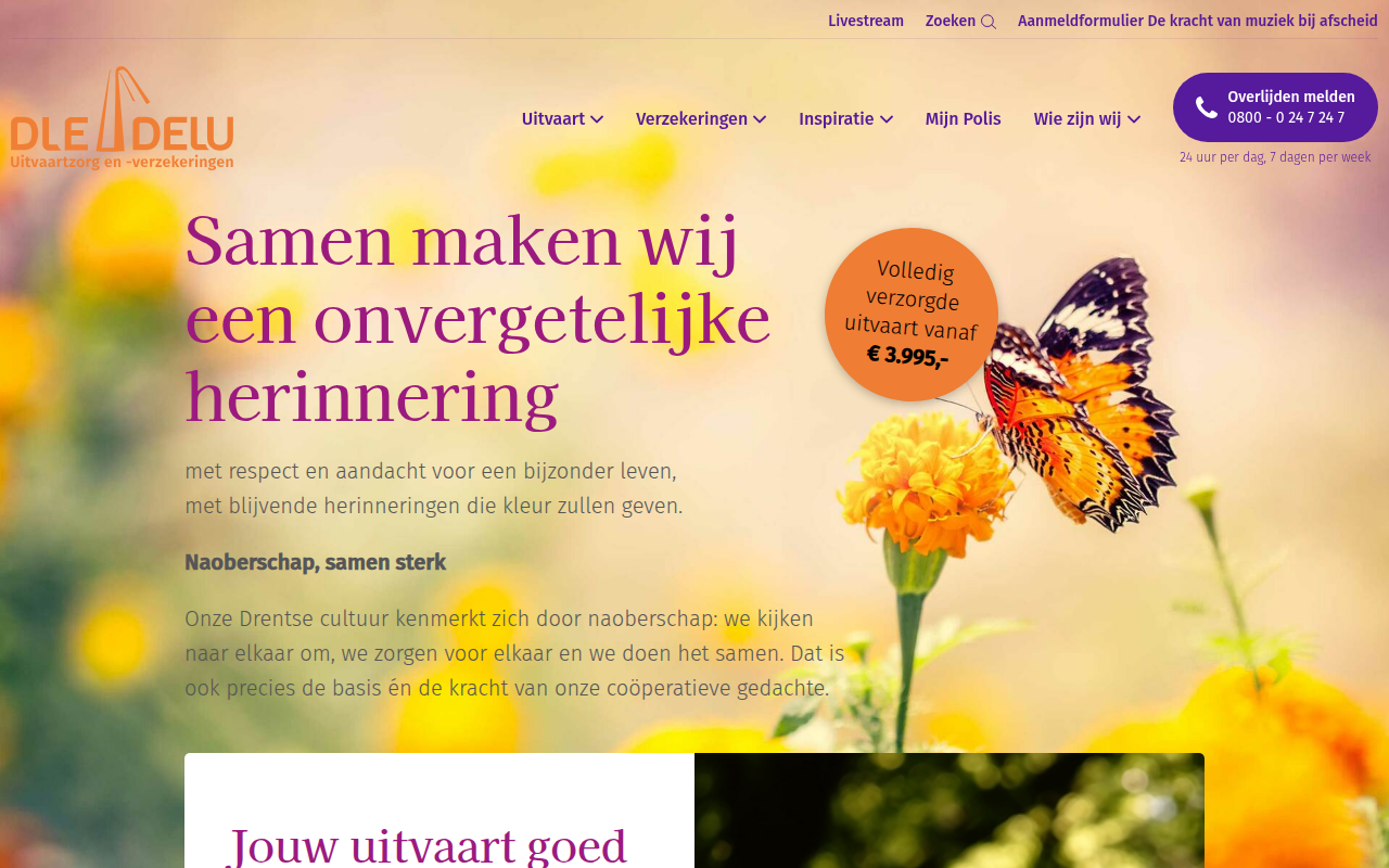 Screenshot van dle.nl