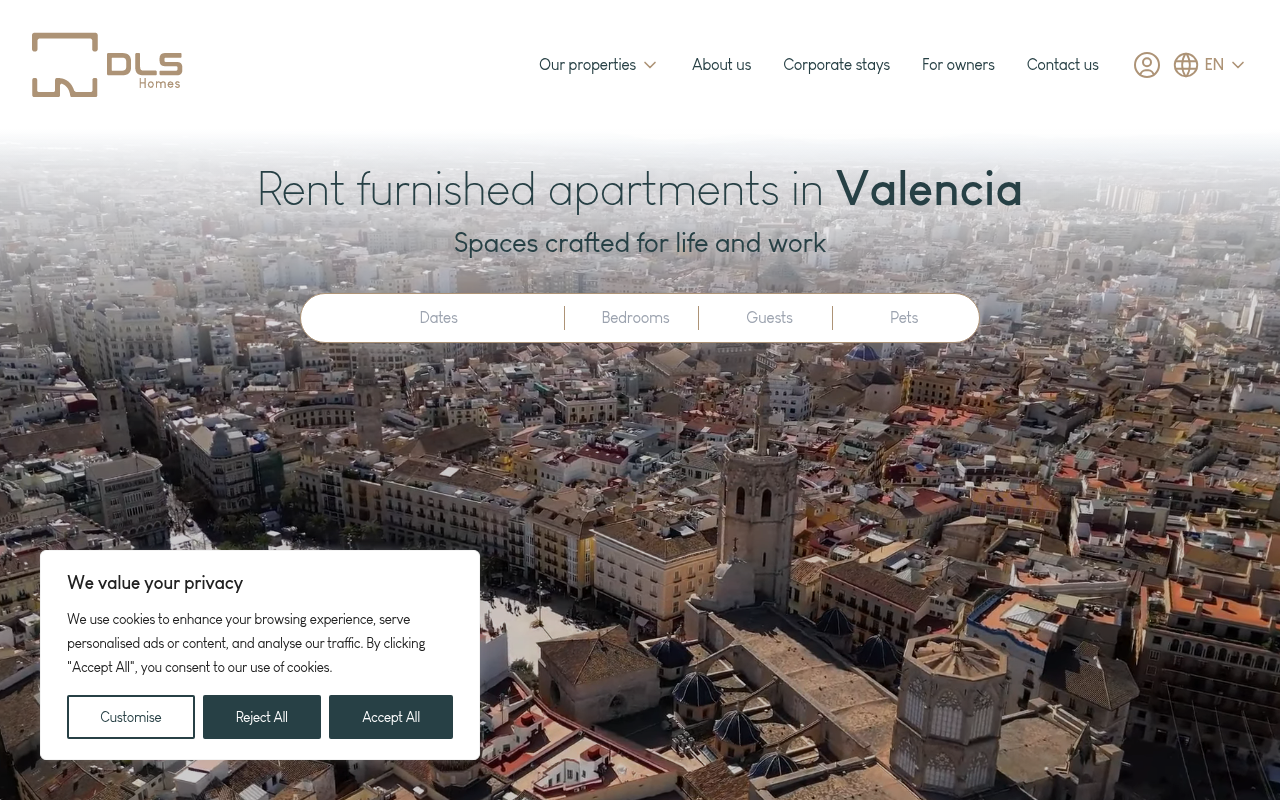 Screenshot van dls.homes
