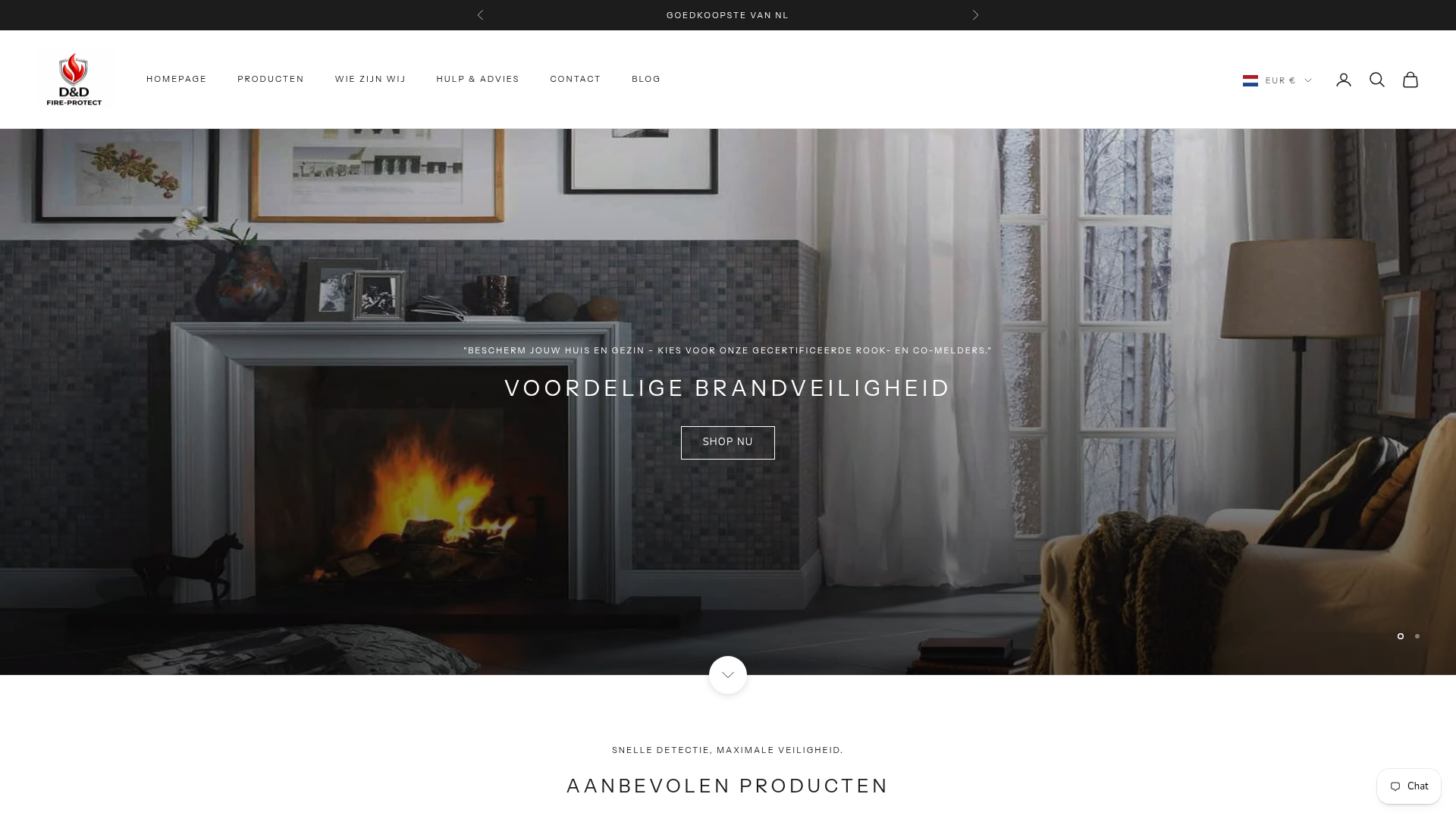 Screenshot van dnd-fireprotect.nl