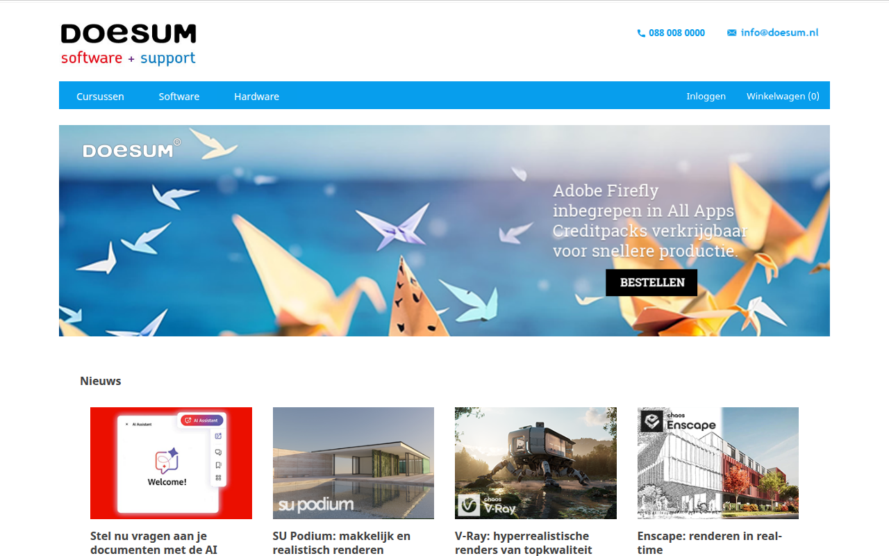 Screenshot van doesum.nl