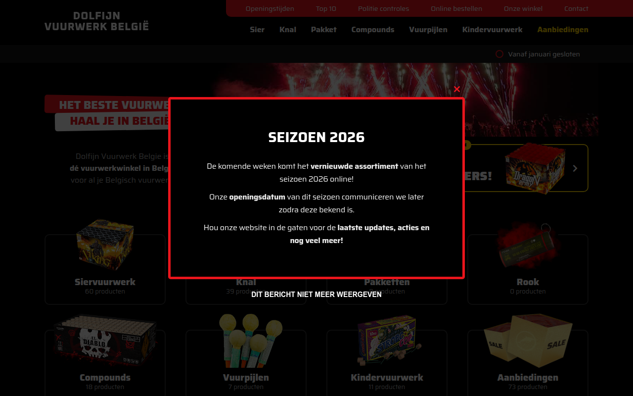 Screenshot van dolfijnvuurwerk.com