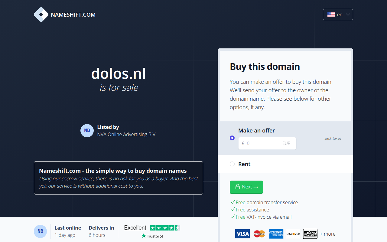 Screenshot van dolos.nl