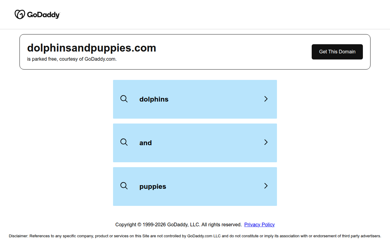Screenshot van dolphinsandpuppies.com