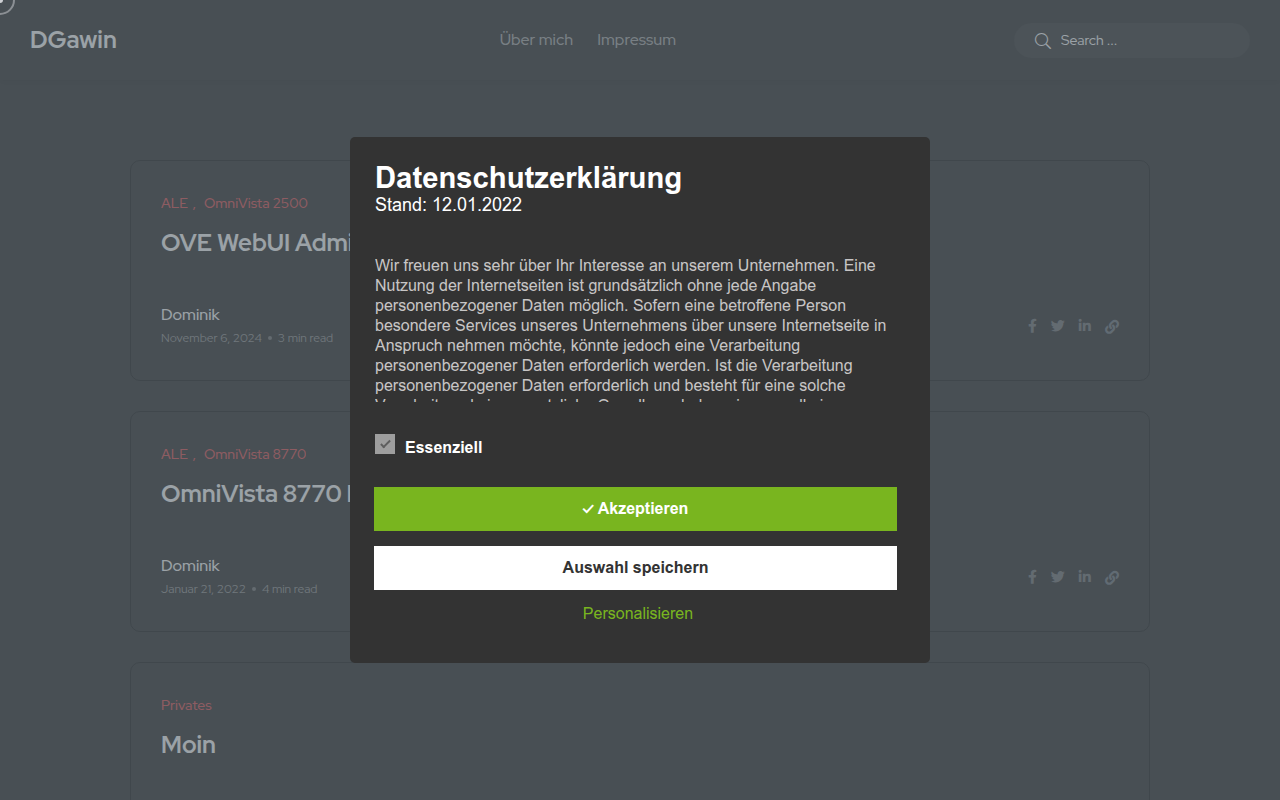 Screenshot van dominikgawin.de