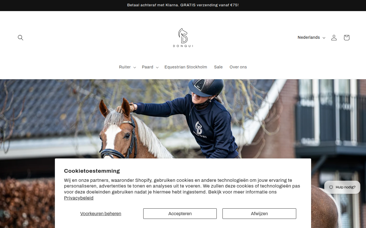 Screenshot van donquiequine.nl