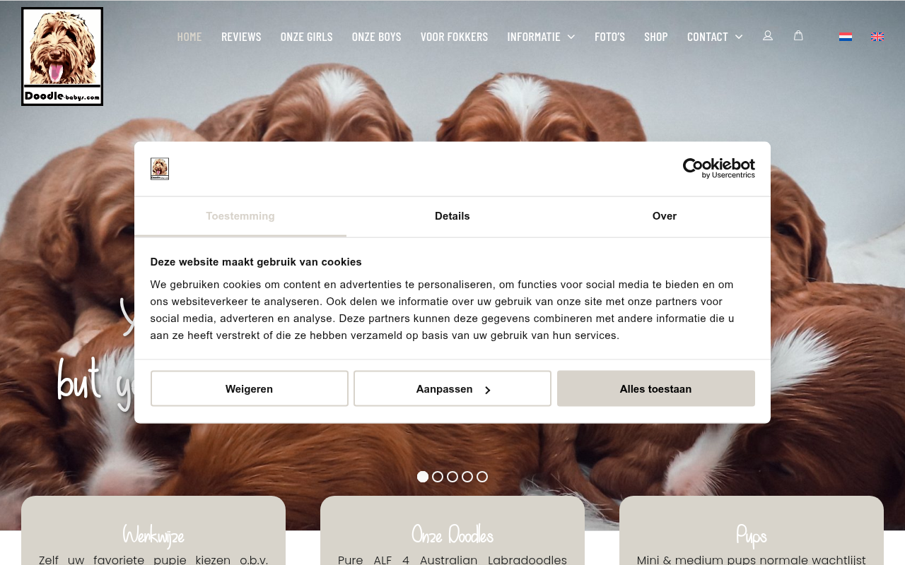 Screenshot van doodle-babys.com