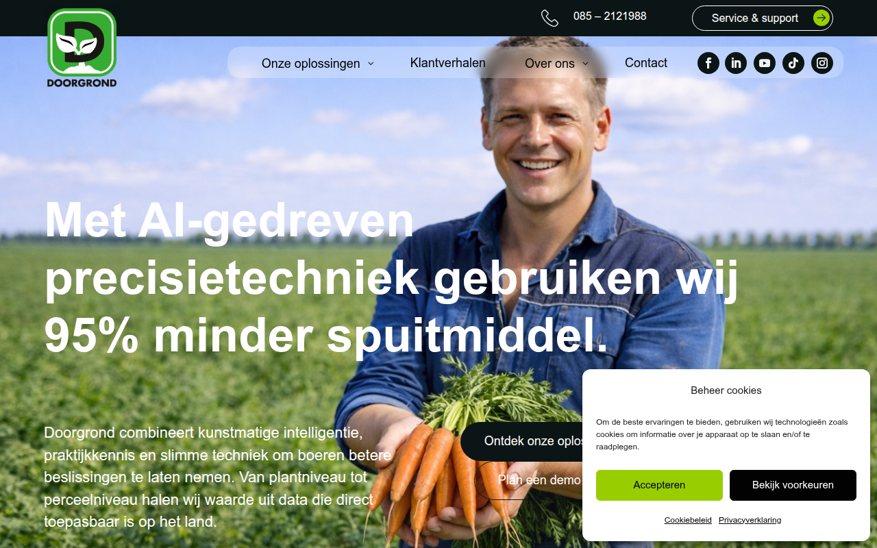 Screenshot van doorgrond.nl