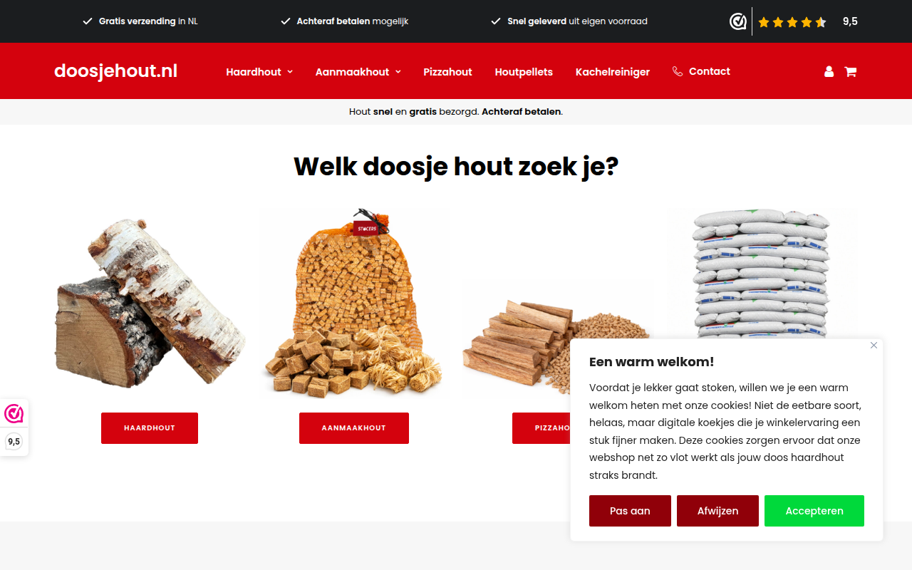 Screenshot van doosjehout.nl