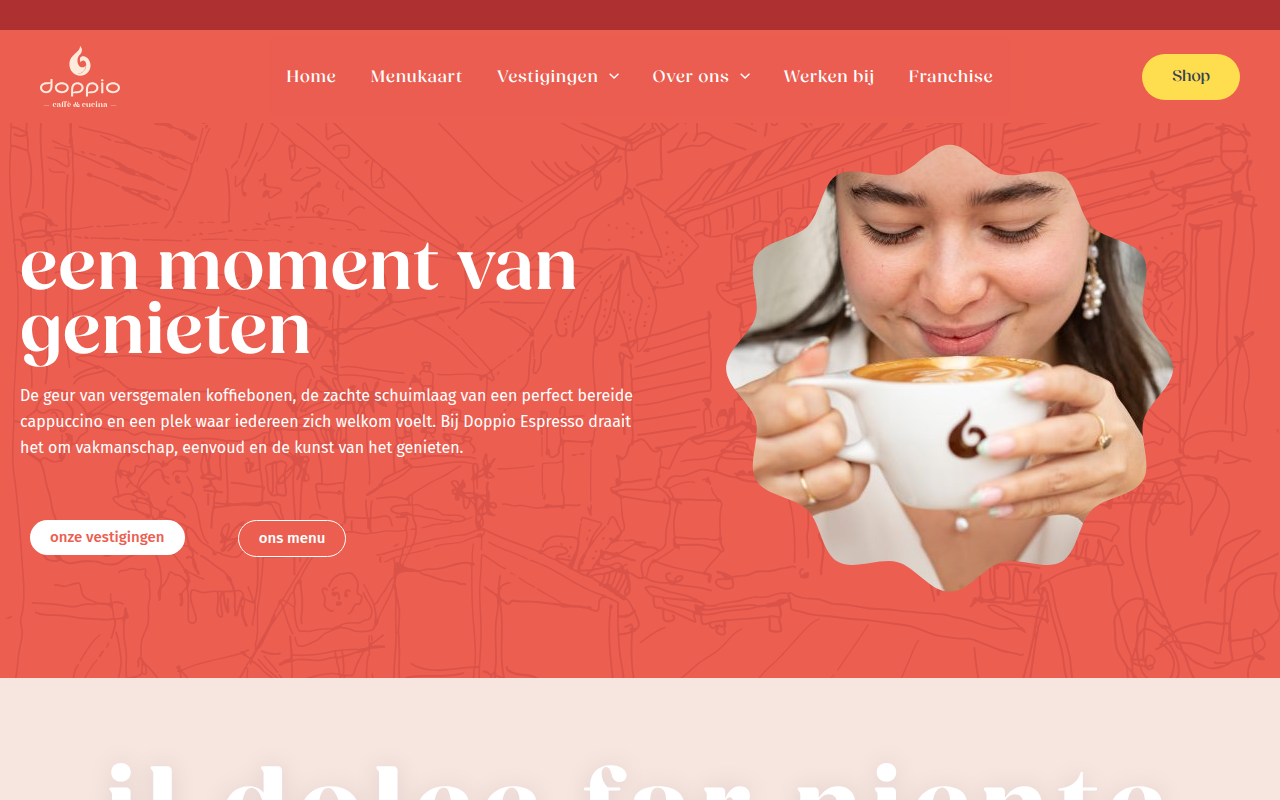 Screenshot van doppio-espresso.nl
