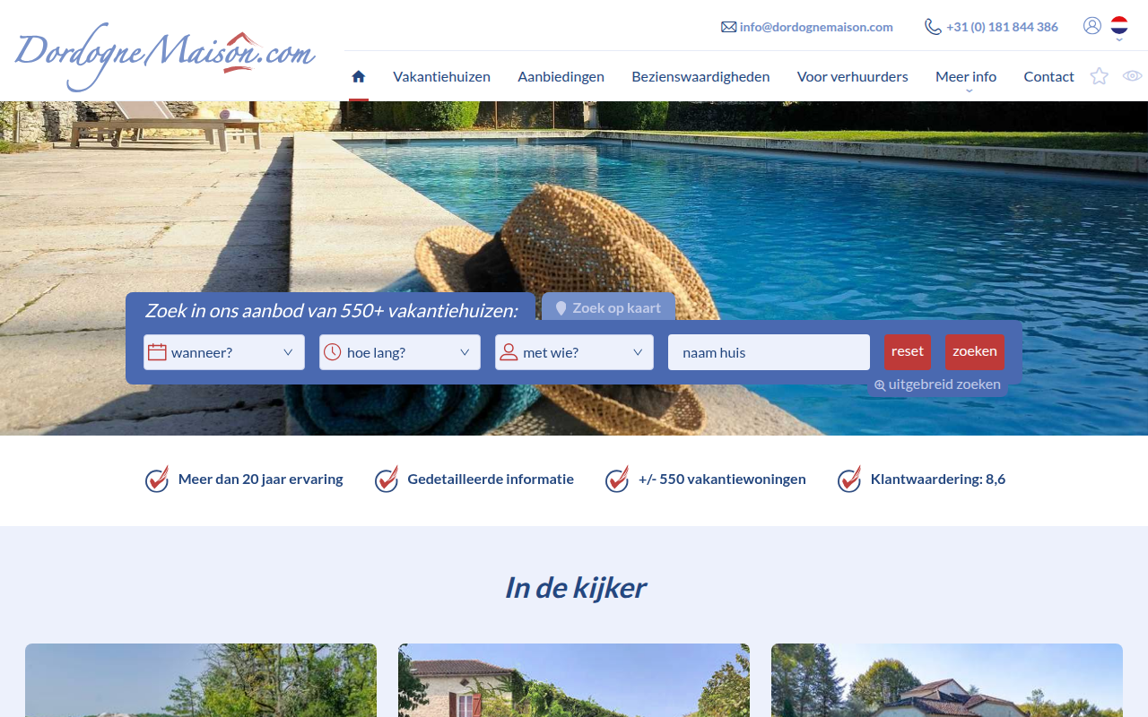 Screenshot van dordognemaison.com