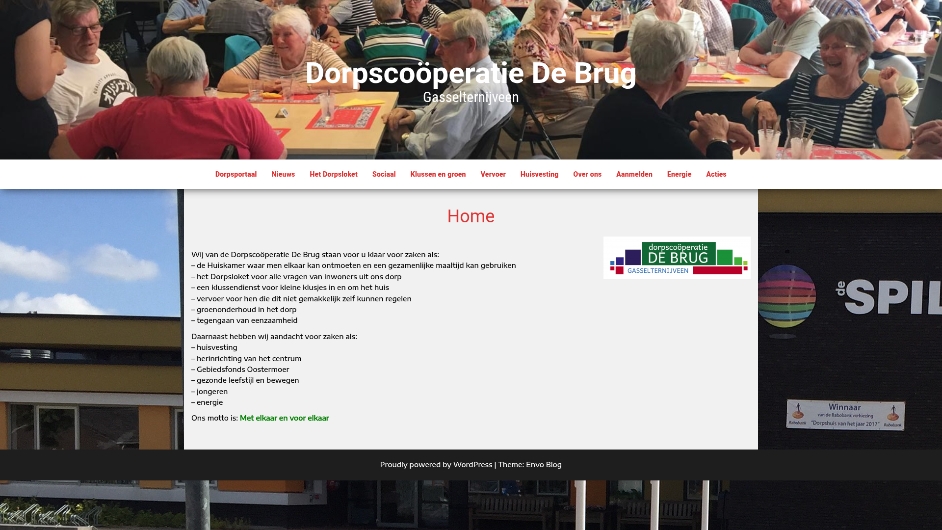 Screenshot van dorpscoopdebrug.nl