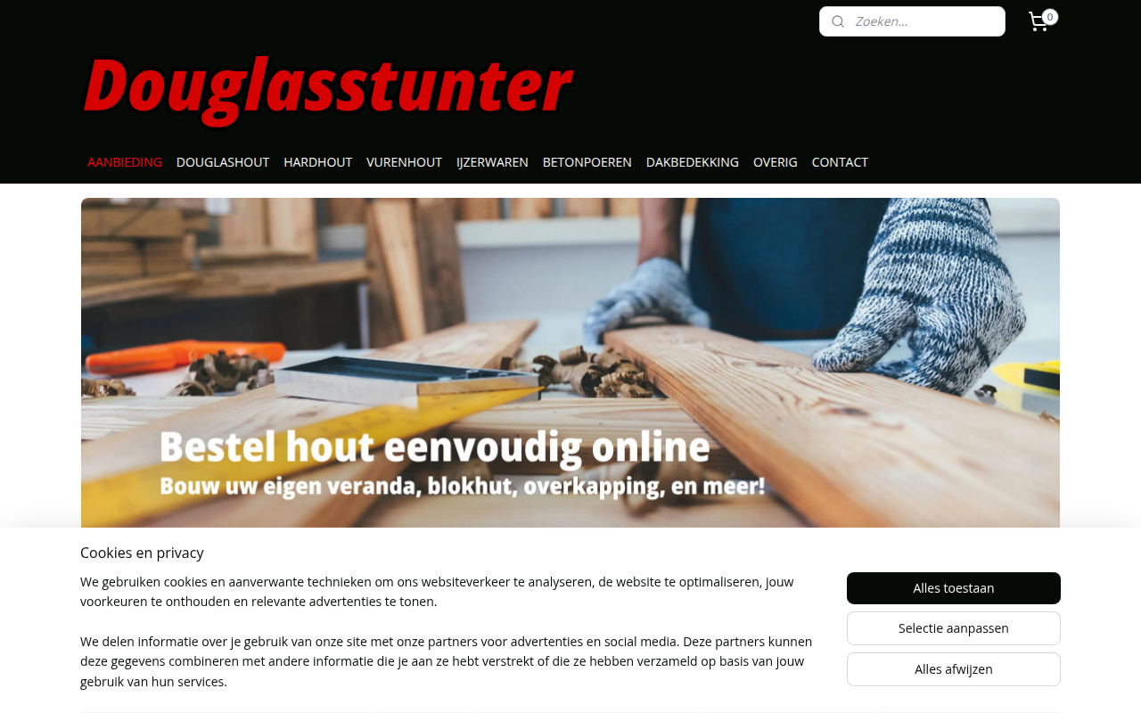 Screenshot van douglasstunter.nl