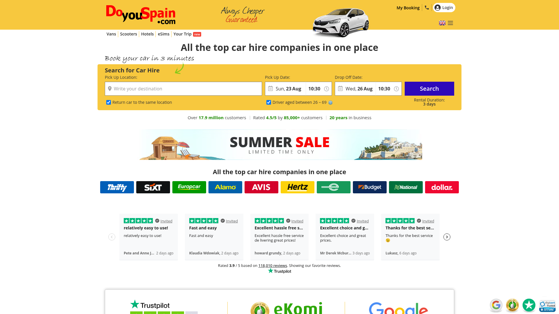 Screenshot van doyouspain.com