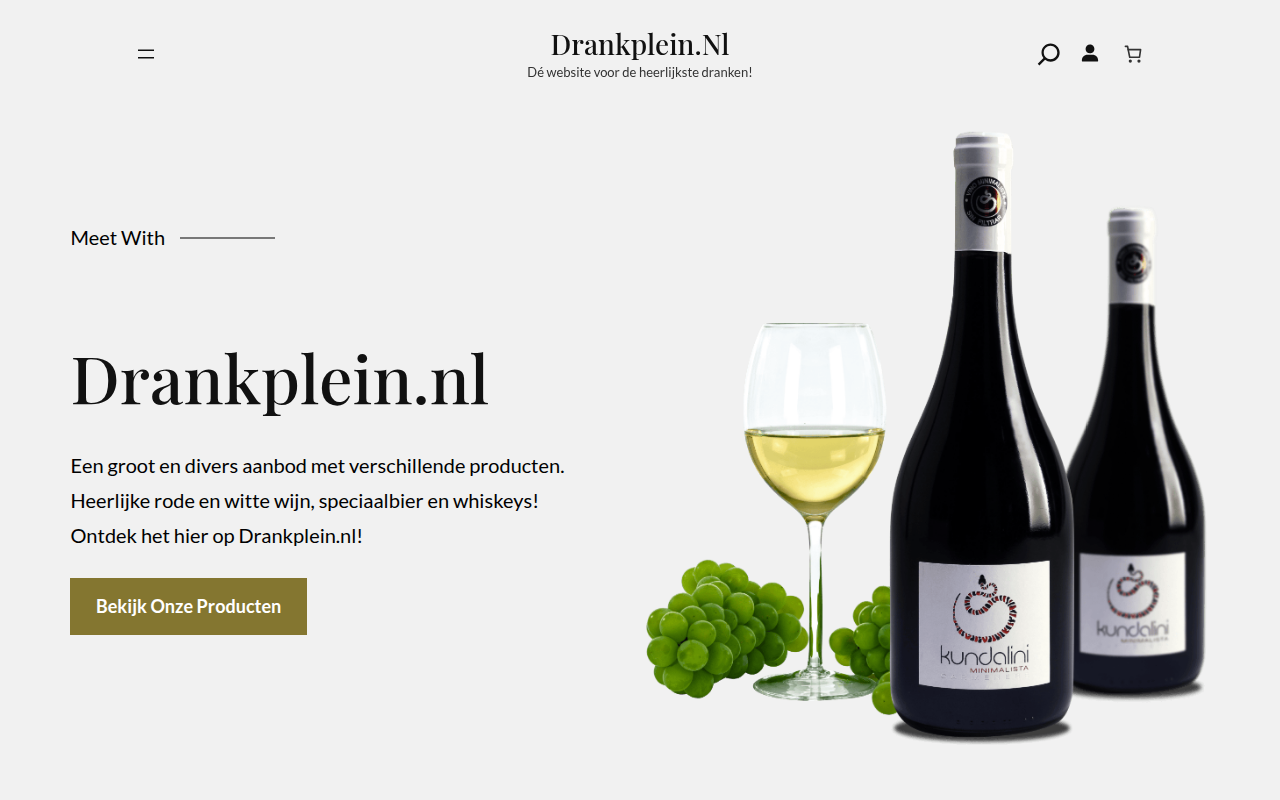 Screenshot van drankplein.nl