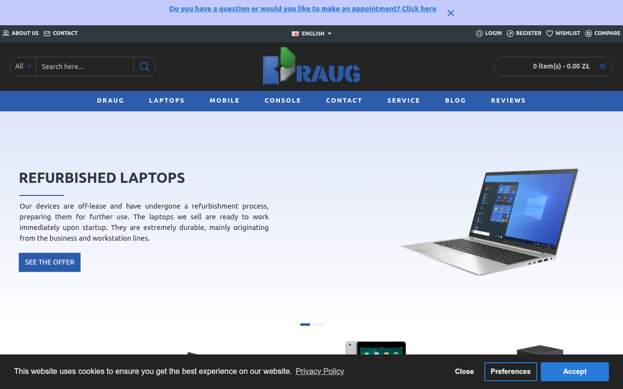 Screenshot van draug.pl