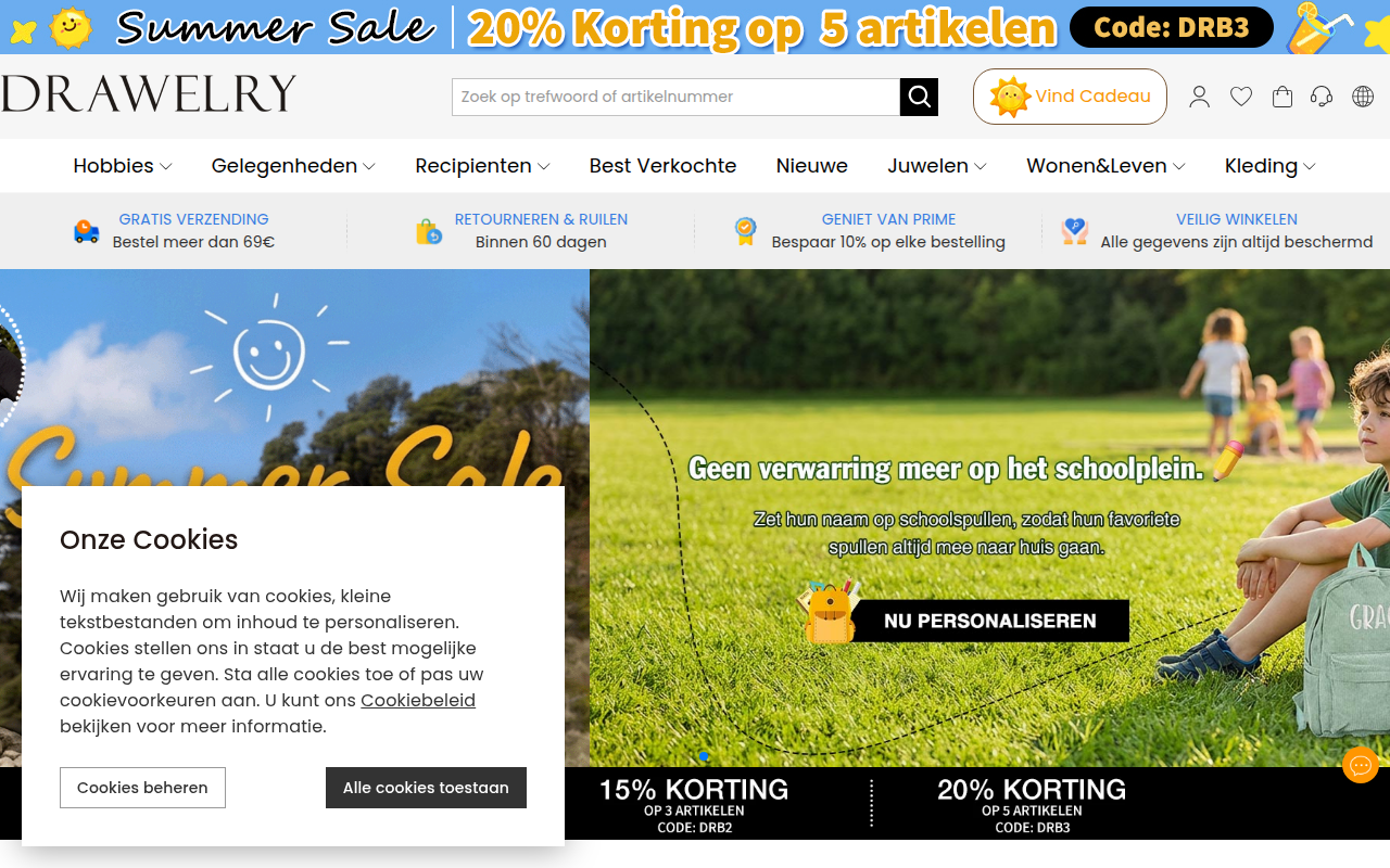 Screenshot van drawelrynl.com