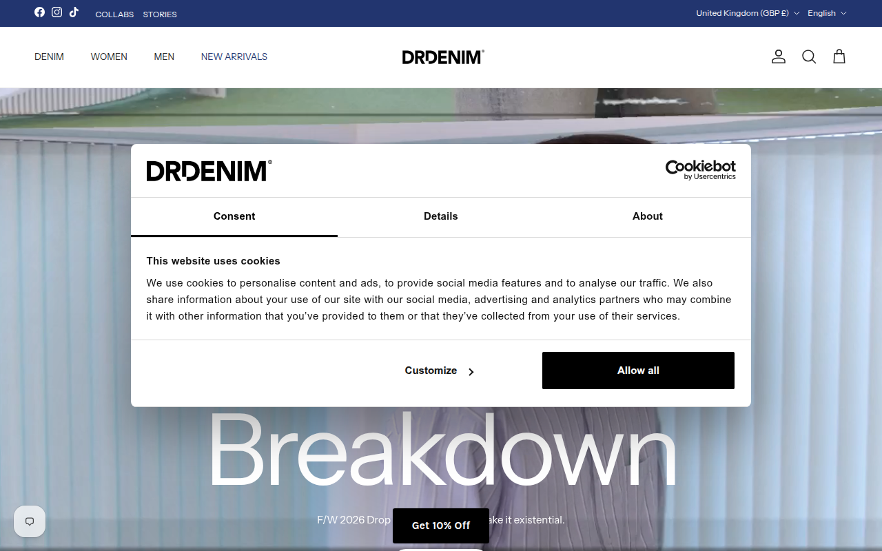 Screenshot van drdenim.com