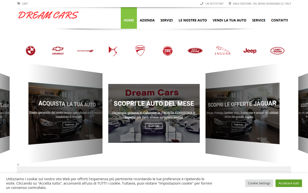 Screenshot van dream-cars-it.com