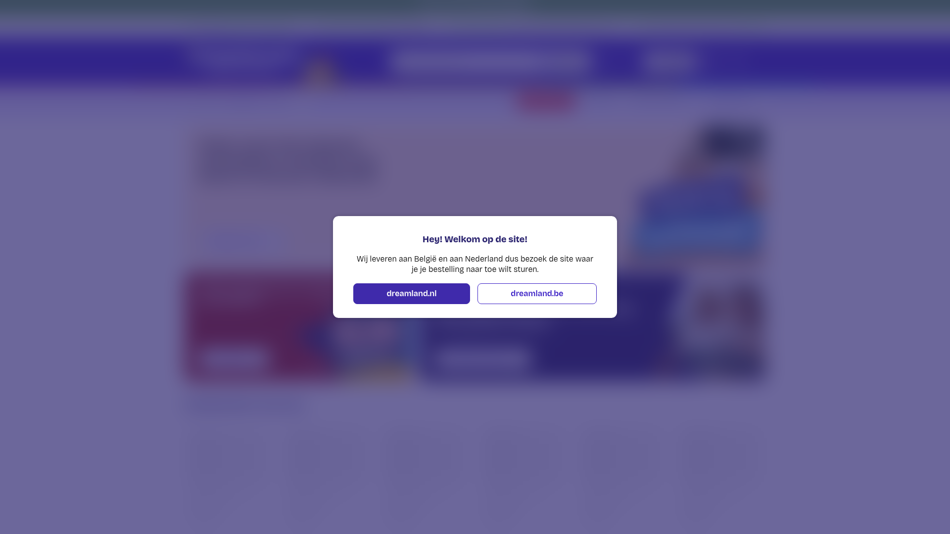 Screenshot van dreamland.be