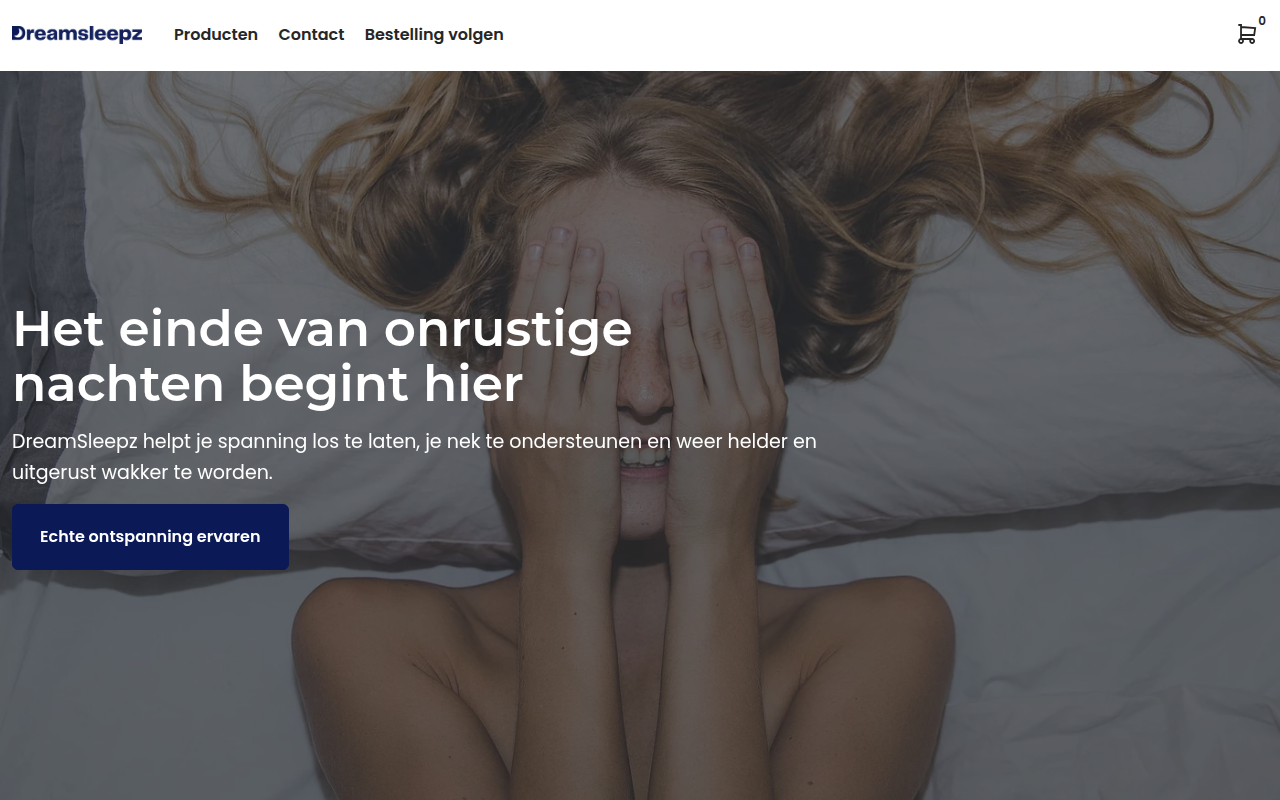 Screenshot van dreamsleepz.nl