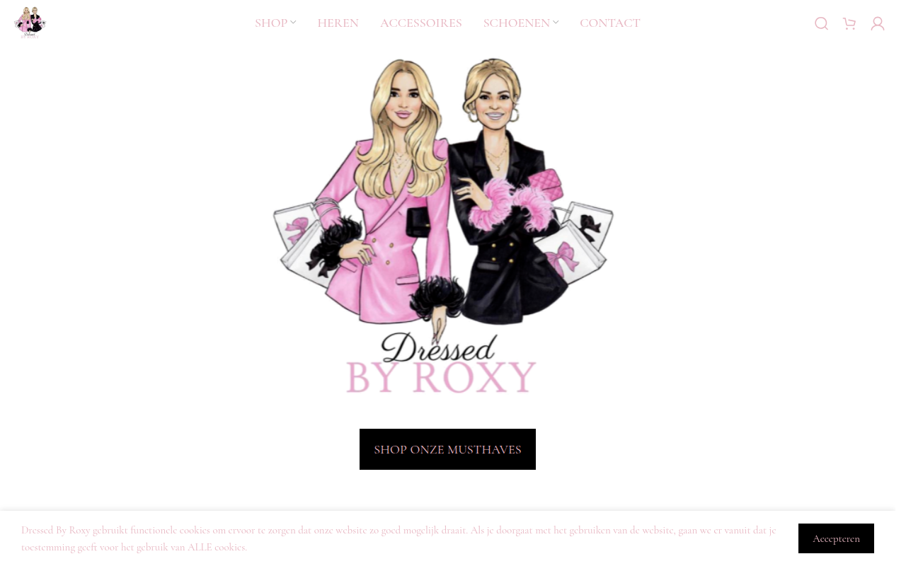 Screenshot van dressedbyroxy.nl