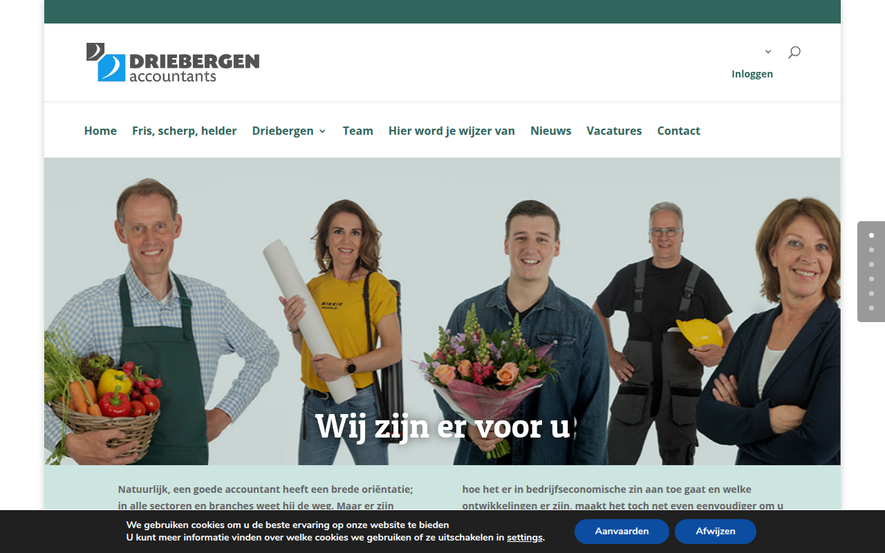 Screenshot van driebergenaccountants.nl