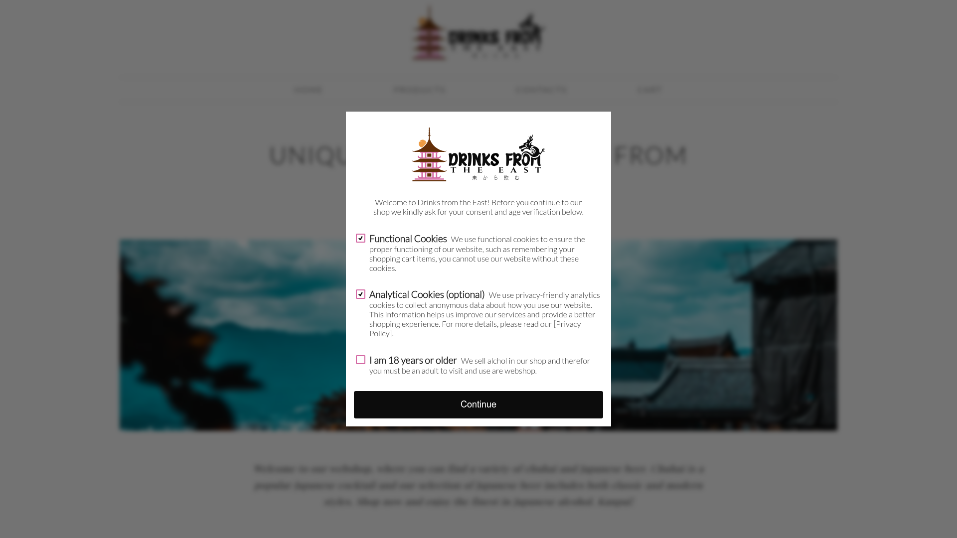 Screenshot van drinksfromtheeast.nl