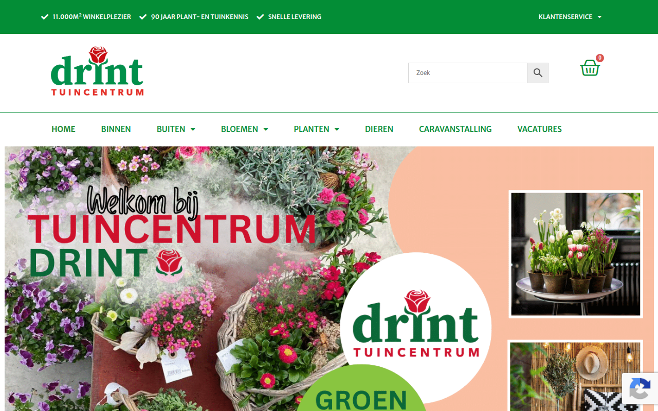 Screenshot van drint.nl