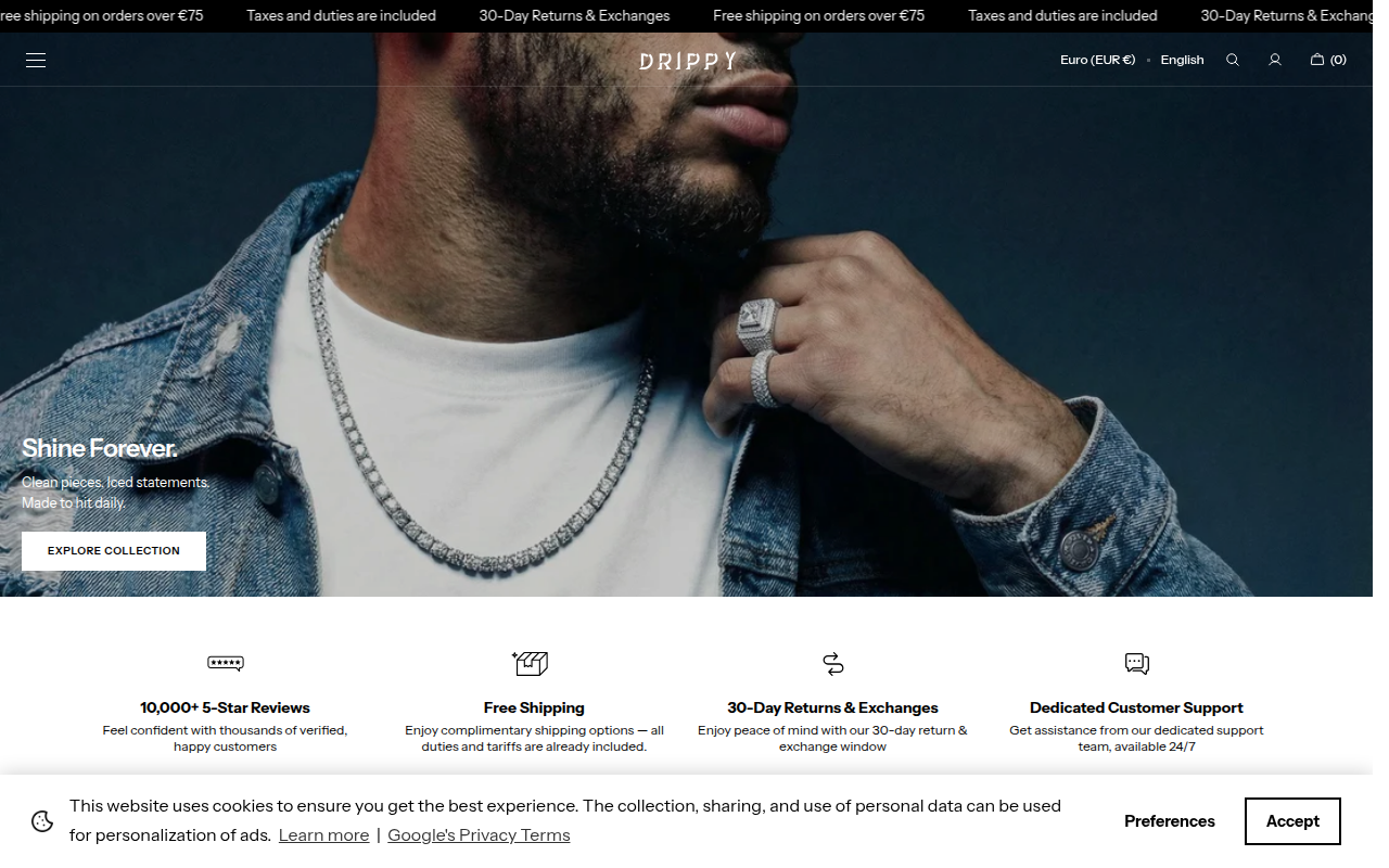 Screenshot van drippy.amsterdam
