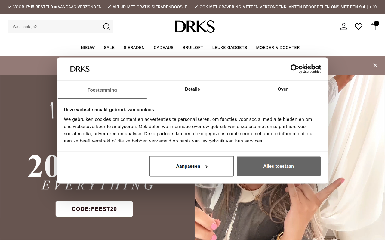 Screenshot van drksonline.com