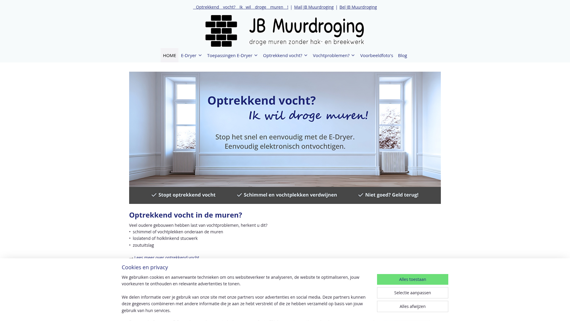 Screenshot van drogemuren.nl