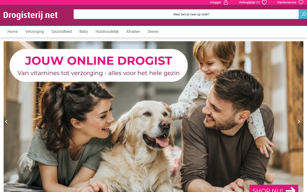 Screenshot van drogisterij.net