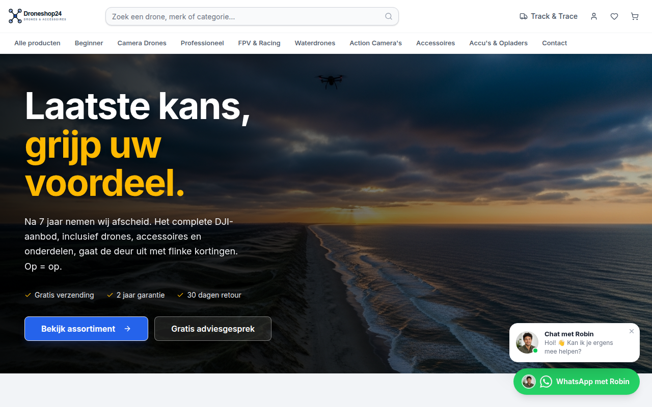 Screenshot van drone-shop24.com