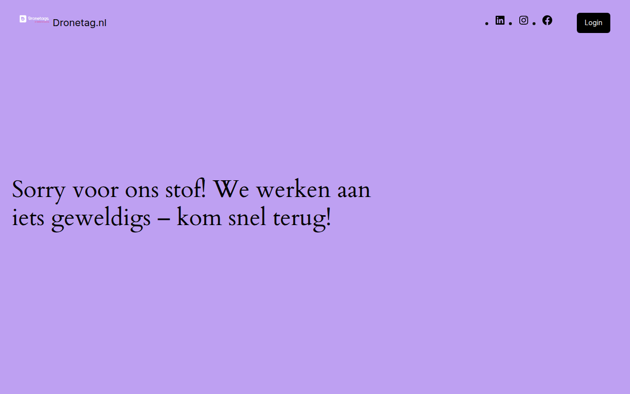 Screenshot van droneplaatje.nl