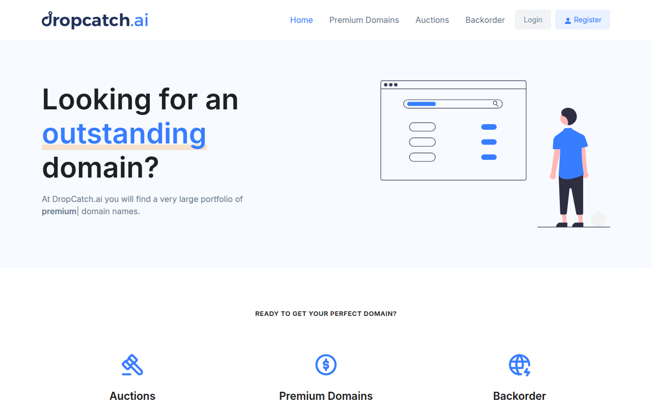 Screenshot van dropcatch.ai