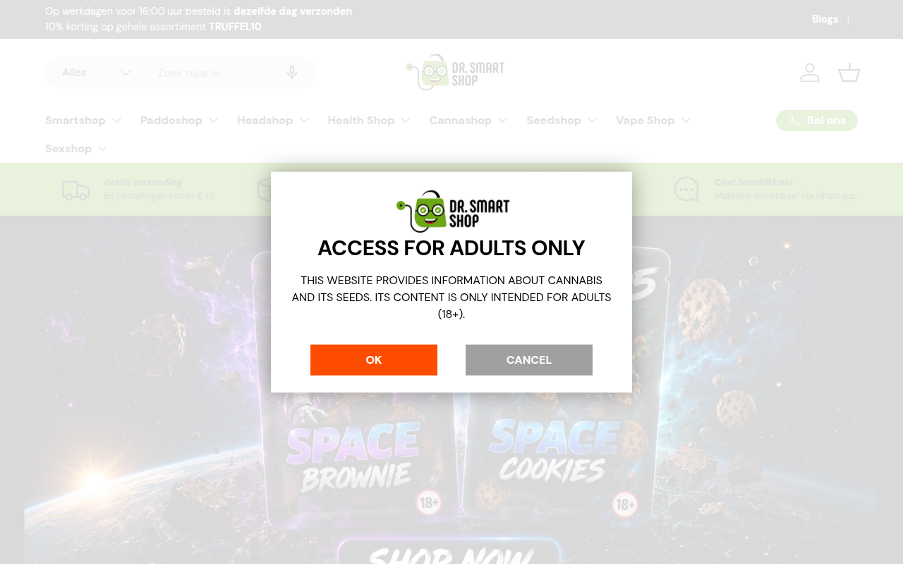 Screenshot van drsmartshop.com