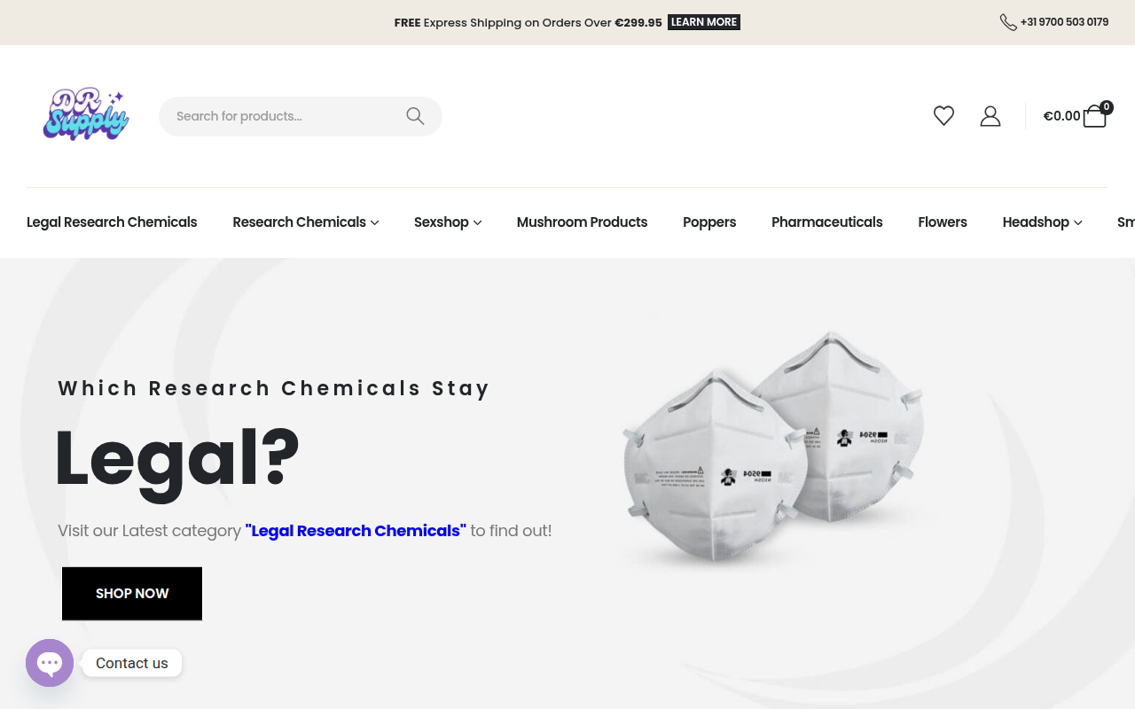 Screenshot van drsupplys.com