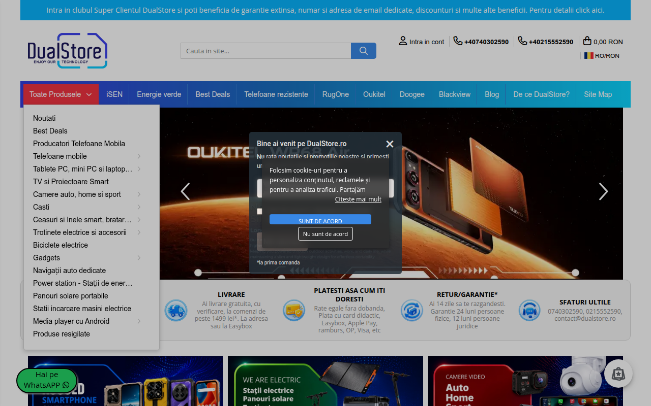 Screenshot van dualstore.ro